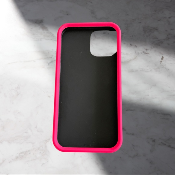 iPhone 12 Colorblock Neon Hot Pink Case. - Picture 2 of 2